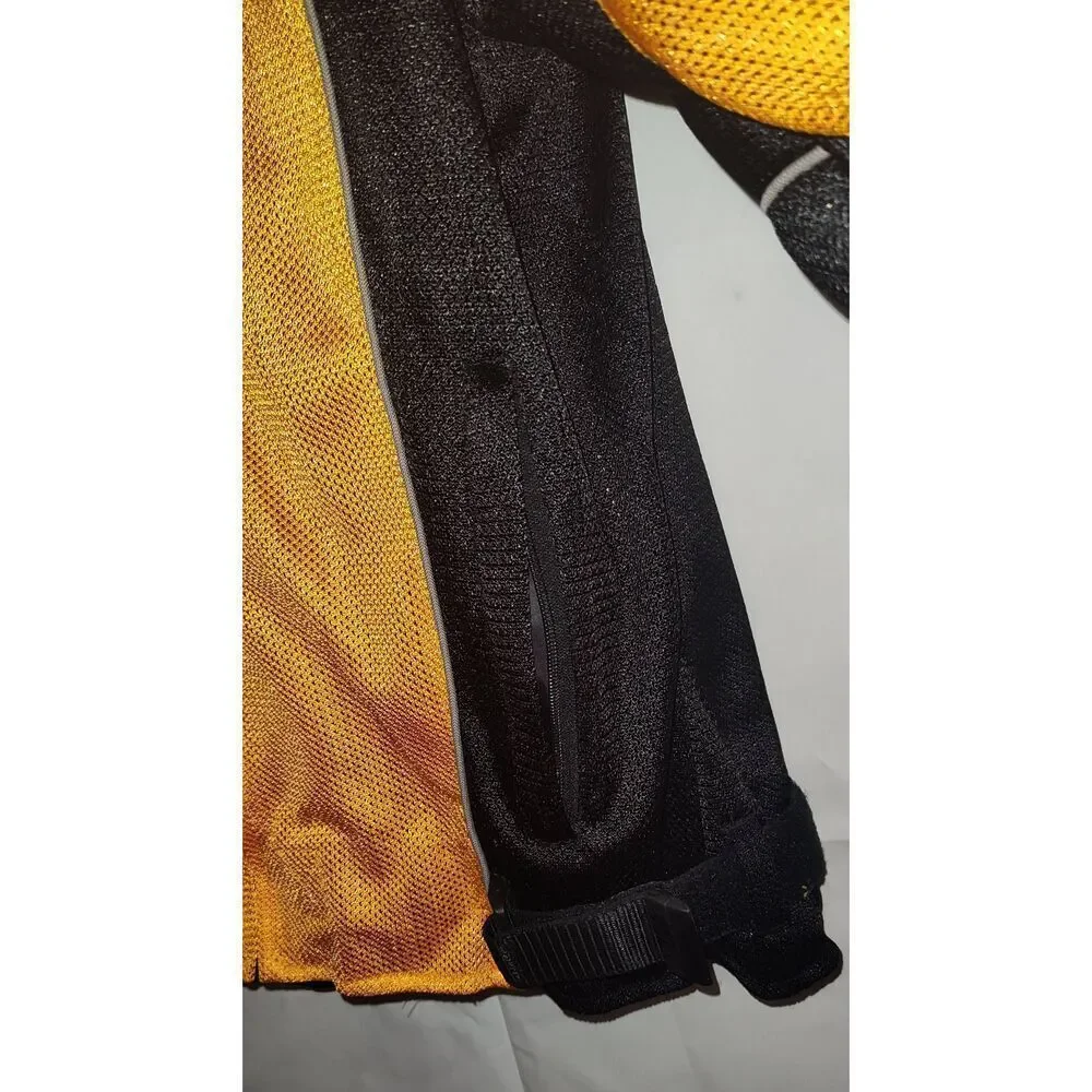AGVSPORT AGV Mesh Sport Motorcyle Jacket with Arm/back Armor Size 3XL Black Yell